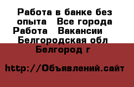 Работа в банке без опыта - Все города Работа » Вакансии   . Белгородская обл.,Белгород г.